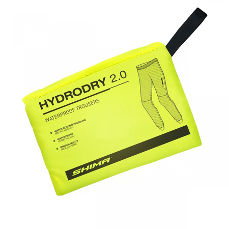 Spodnie przeciwdeszczowe SHIMA HYDRODRY 2.0 BLACK/FLUO czarny żółty fluo