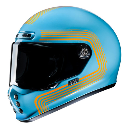 Kask integralny HJC V10 FONI BLUE/ORANGE niebieski pomarańczowy