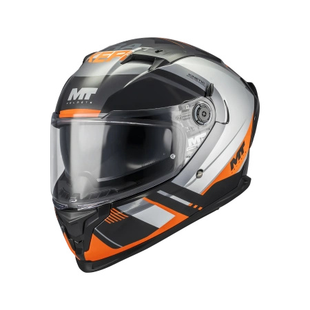 Kask integralny MT BRAKER SV INCEPTION ORANGE/SILVER/GREY pomarańczowy srebrny czarny