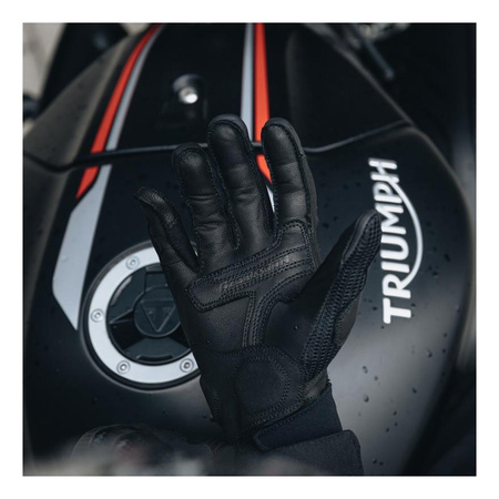 Rękawice miejskie REBELHORN GAP III BLACK/FLUO RED czarny czerwony fluo