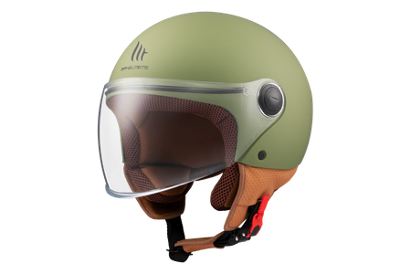 Kask otwarty MT STREET S SOLID GREEN zielony