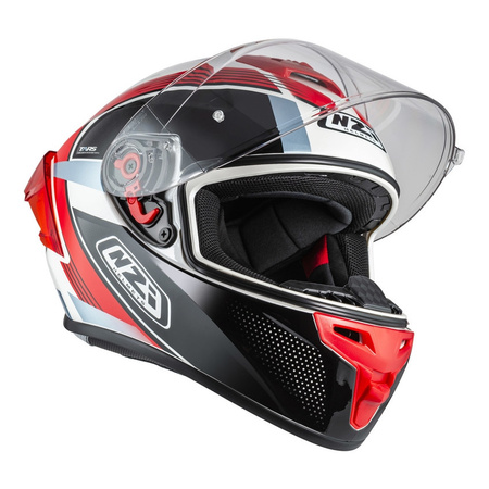 Kask integralny NZI TRENDY RAPID WHITE RED BLUE RED biały czerwony niebieski