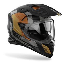 Kask integralny AIROH BANDIT BADX-X HORN GOLD MATT złoty szary czarny
