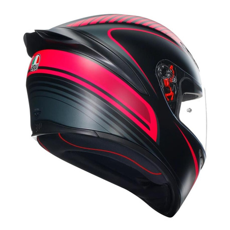 Kask integralny AGV K1 S WARMUP BLACK/PINK czarny różowy