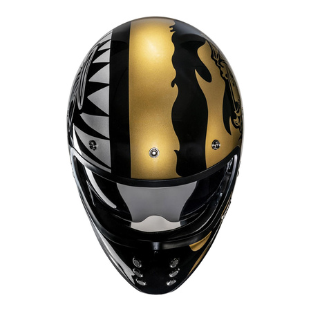 Kask integralny HJC V60 FLAME BLACK/GOLD czarny złoty