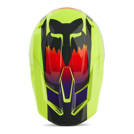 Kask cross FOX V1 FLORA YELLOW żółty fluo