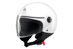 Kask otwarty MT STREET S SOLID GLOSS PEARL WHITE biały