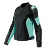 Kurtka skórzana damska DAINESE RACING 4 LADY AQUA czarny zielony
