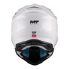 Kask cross MT FALCON S PURE A0 GLOSS PEARL biały