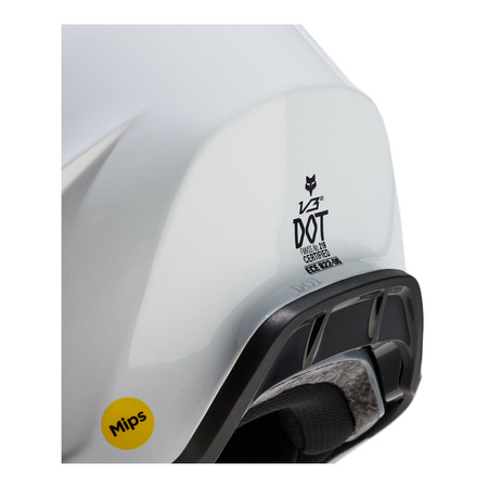 Kask cross FOX V3 RS CARBON SOLID WHITE biały