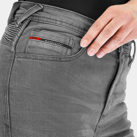 Jeansy motocyklowe damskie SHIMA ZENITH LADY GREY szary