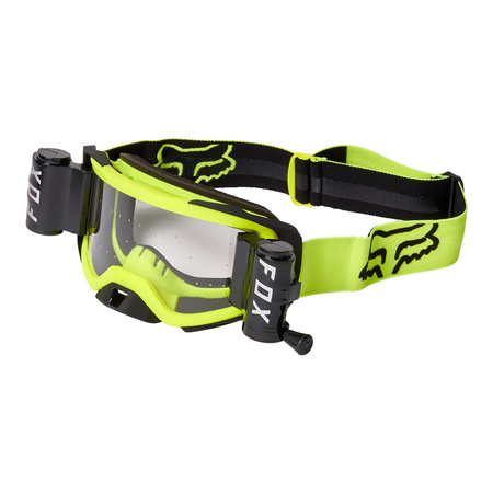 Gogle motocyklowe FOX AIRSPACE ROLL OFF STRAY FLUORESCENT YELLOW żółty fluo biały czarny