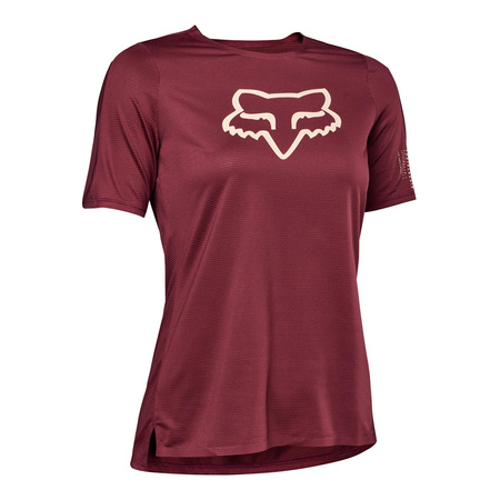 Koszulka rowerowa damska FOX LADY FLEXAIR DARK MAROON bordowy