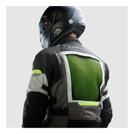 Kurtka tekstylna REBELHORN CUBBY V BLACK/GREY/FLUO YELLOW czarny szary żółty fluo