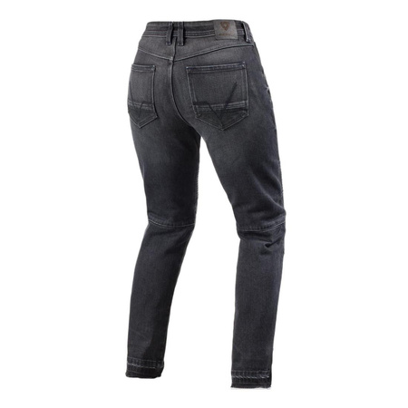 Jeansy motocyklowe damskie REVIT MOTO 2 LADY DARK BLACK STONE czarny