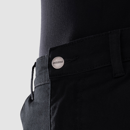 Jeansy motocyklowe damskie OZONE JANE LADY JOGGER FIT BLACK czarny