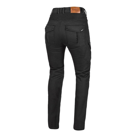 Jeansy motocyklowe damskie SECA SQUADRON LADY BLACK czarny