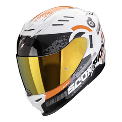 Kask integralny SCORPION EXO-520 EVO AIR TITAN WHITE/ORANGE biały pomarańczowy