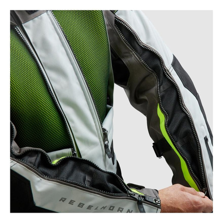 Kurtka tekstylna REBELHORN CUBBY V BLACK/GREY/FLUO YELLOW czarny szary żółty fluo