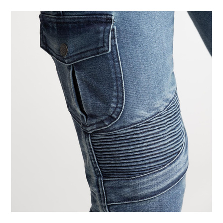 Jeansy motocyklowe damskie BROGER OHIO WASHED BLUE niebieski