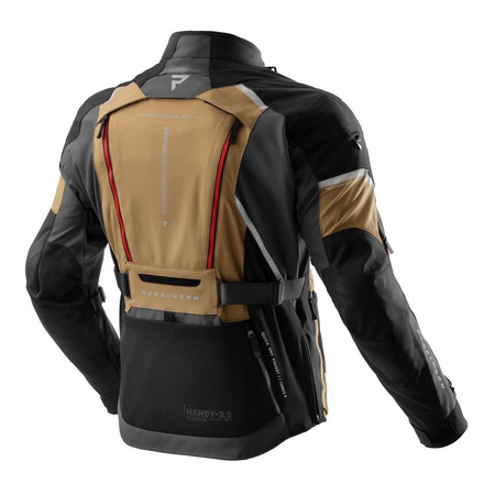 Kurtka tekstylna REBELHORN HARDY 3.0 DESERT/GREY/RED brązowy szary czerwony