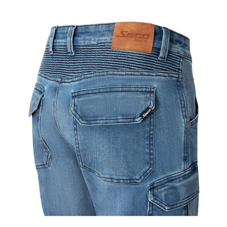 Jeansy motocyklowe SECA SQUARE II BLUE niebieski