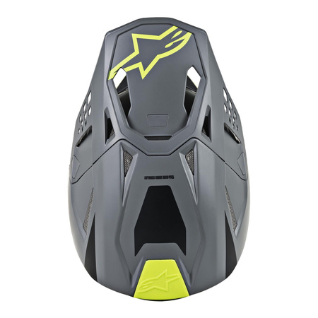 Kask cross ALPINESTARS SUPERTECH S-M8 RADIUM BLACK/GREY/FLUO YELLOW czarny szary żółty fluo