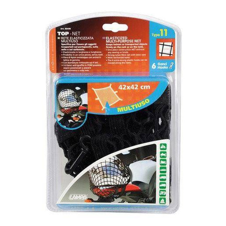 Siatka do mocowania bagażu LAMPA TOP-NET 42x42CM BLACK