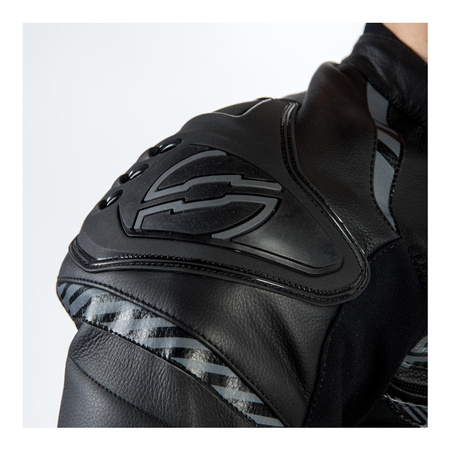 Kurtka skórzana OZONE RS600 BLACK/GREY czarny szary