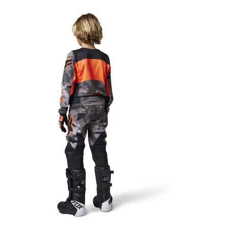 Spodnie cross dziecięce FOX JUNIOR 180 BNKR GREY CAMO czarny szary pomarańczowy