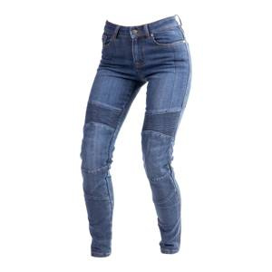 Jeansy motocyklowe damskie OZONE AGNESS II LADY WASHED BLUE niebieski