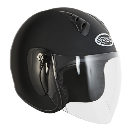 Kask otwarty OZONE HY818 BLACK MATT czarny mat