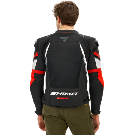 Kurtka tekstylna SHIMA MESH PRO 2.0 RED czarny czerwony biały