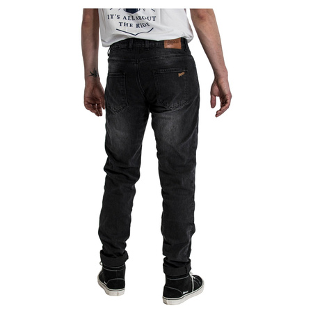 Jeansy motocyklowe BROGER FLORIDA WASHED BLACK czarny