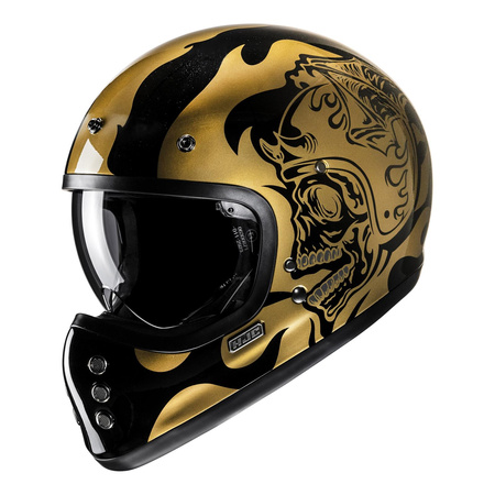 Kask integralny HJC V60 FLAME BLACK/GOLD czarny złoty