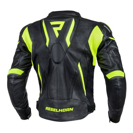 Kombinezon dwuczęściowy REBELHORN FIGHTER BLACK/FLO YELLOW czarny żółty fluo
