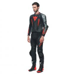 Kombinezon dwuczęściowy DAINESE LAGUNA SECA 5 BLACK/FLO RED czarny czerwony fluo