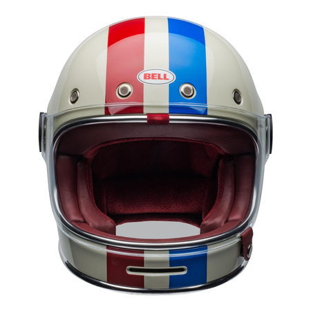 Kask integralny BELL BULLITT DLX COMMAND VINTAGE WHITE/RED/BLUE biały czerwony niebieski