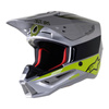 Kask cross ALPINESTARS S-M5 BOND SILVER/YELLOW FLUO/MILITARY GREEN srebrny żółty fluo czarny