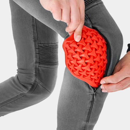 Jeansy motocyklowe damskie SHIMA ZENITH LADY GREY szary