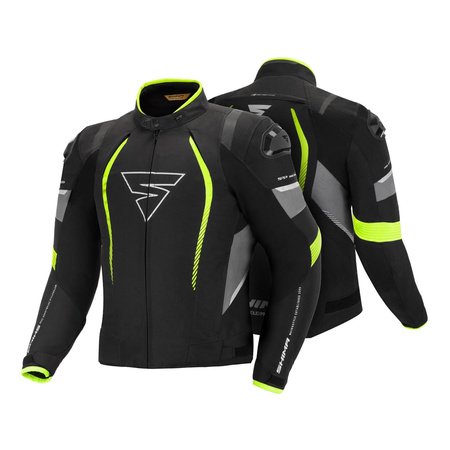 Kurtka tekstylna SHIMA SOLID PRO FLUO czarny żółty fluo