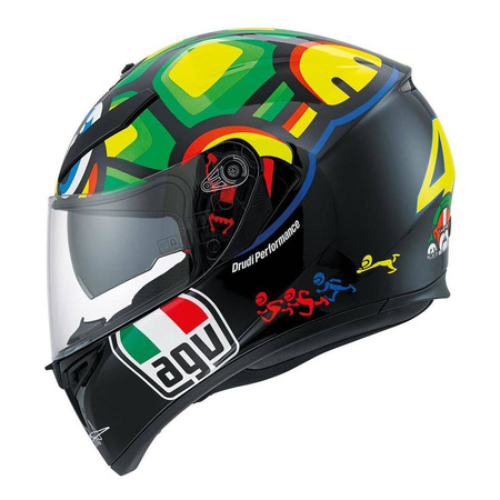 Kask integralny AGV K3 SV TARTARUGA czarny zielony żółty biały niebieski