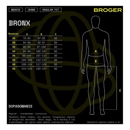 Jeansy motocyklowe BROGER BRONX BLUE niebieski