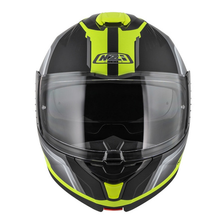 Kask szczękowy NZI COMBI 3 DUO ORBE BLACK ANTRACITE YELLOW MATT szary żółty