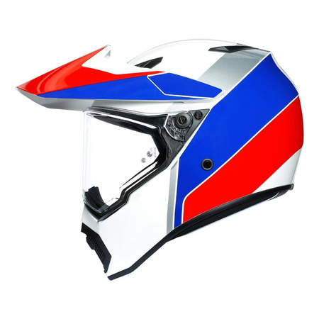 Kask integralny AGV AX9 ATLANTE WHITE/BLUE/RED biały niebieski czerwony