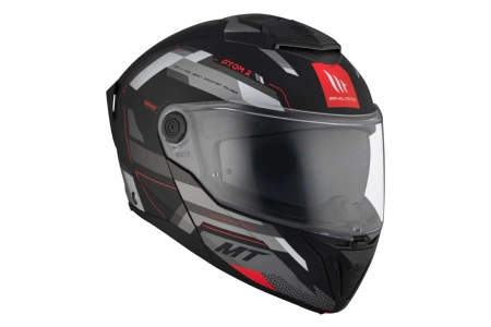 Kask szczękowy MT ATOM 2 SV BAST BLACK/GREY czarny szary czerwony
