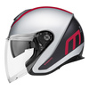 Kask otwarty SCHUBERTH M1 PRO ECE TRIPLE RED srebrny czerwony czarny