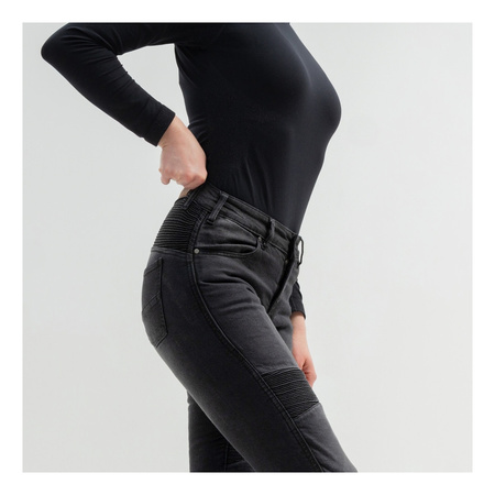 Jeansy motocyklowe damskie BROGER AURA LADY BLACK czarny