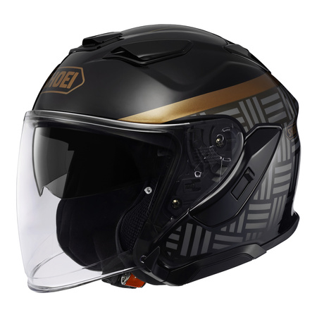 Kask otwarty SHOEI J-CRUISE 3 ACCONIC TC-9 czarny szary złoty