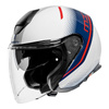 Kask otwarty SCHUBERTH M1 PRO ECE MERCURY RED niebieski czerwony biały